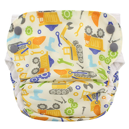 Fralda Tudo em Um com Bolso Side Snap Simplex Blueberry