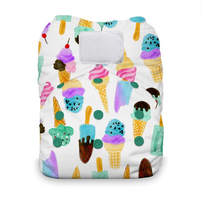 Thirsties Natural Tamanho Unico Tudo em Um Velcro We All Scream