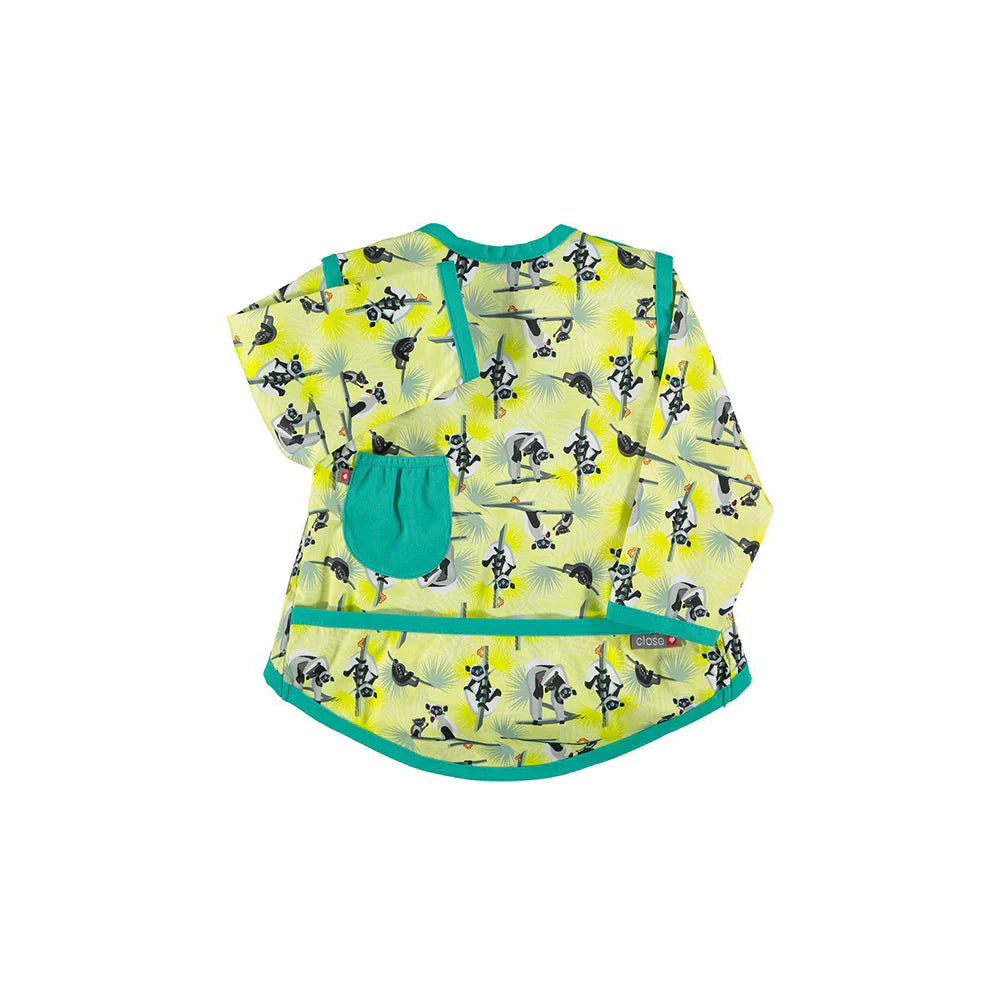 Babete impermeável macio do bebê com mangas compridas, blusa de pintura,  pano de alimentação ajustável, avental