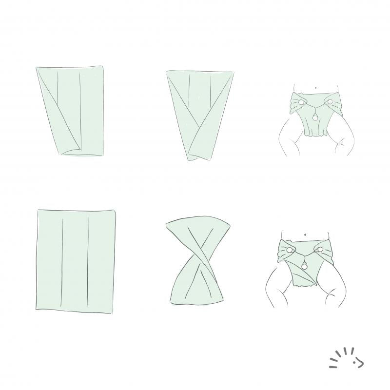 Fraldas Pré-dobradas em Algodão Orgânico Popoloni