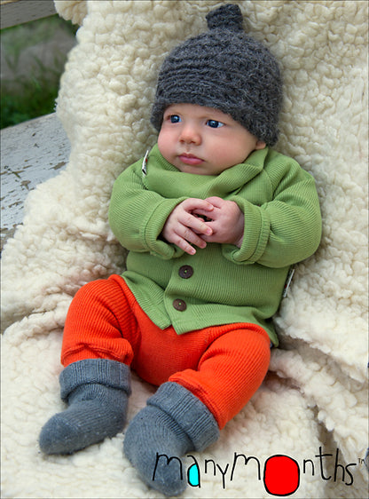 Cardigan pour bébé en laine naturelle Casaco ManyMonths