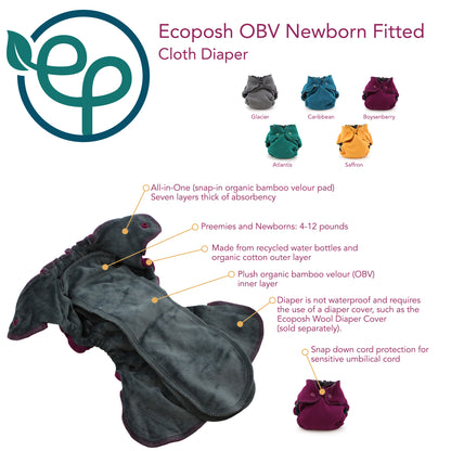 Adjustable Diaper Newborn with OBV pocket Ecoposh