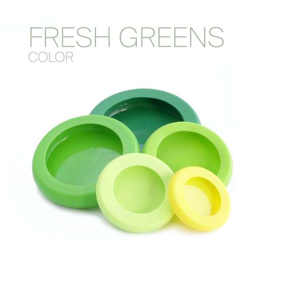 Tampa Reutilizável Silicone Pack-5 Fresh Greens Food Huggers®