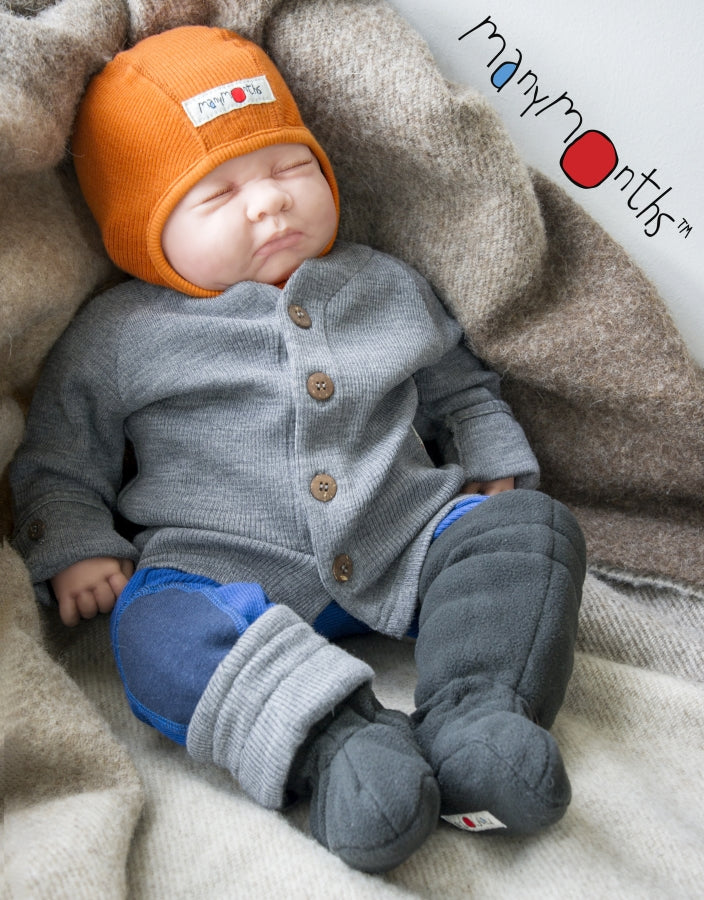 Cardigan neonato in lana naturale Casaco ManyMonths